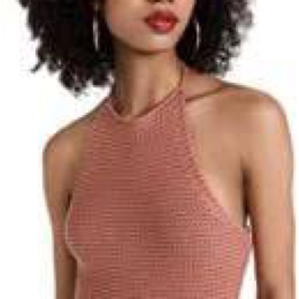 525 - Women's Halter Neck Top - Pink